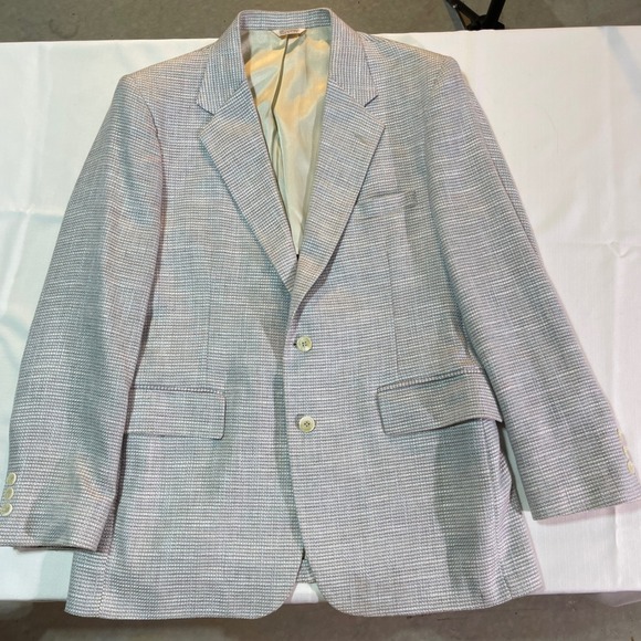 Beautiful‎ Vintage Textured Blazer Sport Coat Two Button Gray Career Jacket - Picture 1 of 13